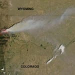 High Park Fire in Colorado satelite image