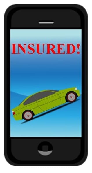 digital electronic mobile proof of auto insurance