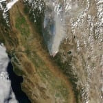 Yosemite Fire from space