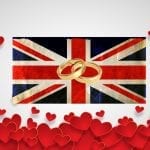 Royal Wedding Excitement - UK flag - wedding rings - hearts
