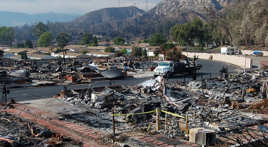 California Wildfires - Damage from Fire