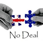 No-deal Brexit - UK and EU puzzle pieces
