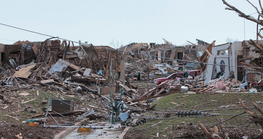 Tornado Insurance Claims - Disaster left after Tornado