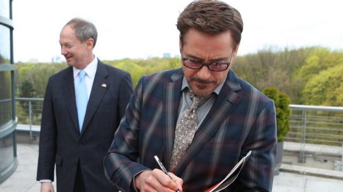 Life insurance start-up - Robert Downey Jr. visits the Embassy