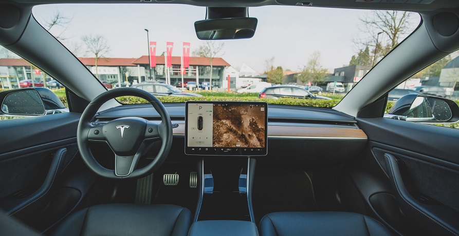 Autonomous vehicle safety regulations - Inside of Tesla car