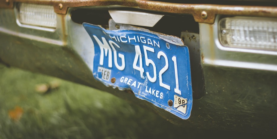 Michigan auto insurance law - Michigan license plate