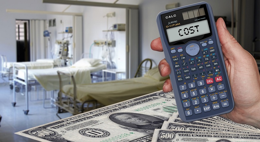 High health care costs - hospital - money - calculator