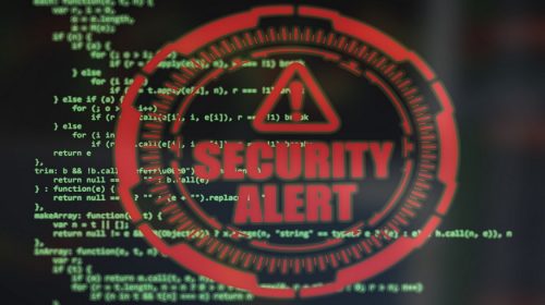 Insurance Industry Cyber risk - Computer code - Security Alert