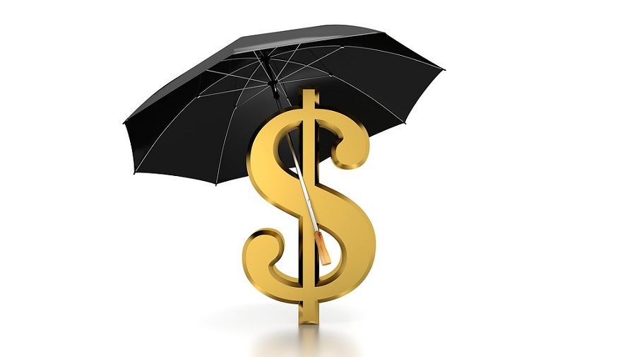 Flood insurance cost - umbrella covering dollar sign