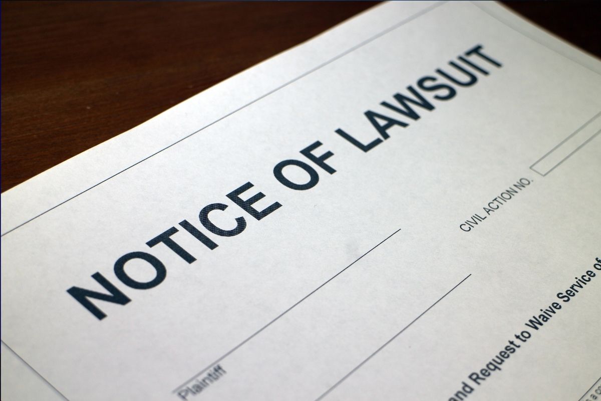 Insurance companies - lawsuit notice