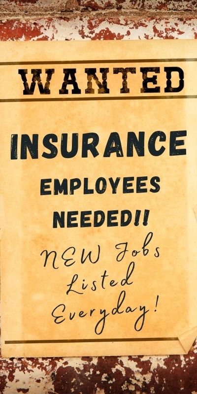 insurance jobs listed