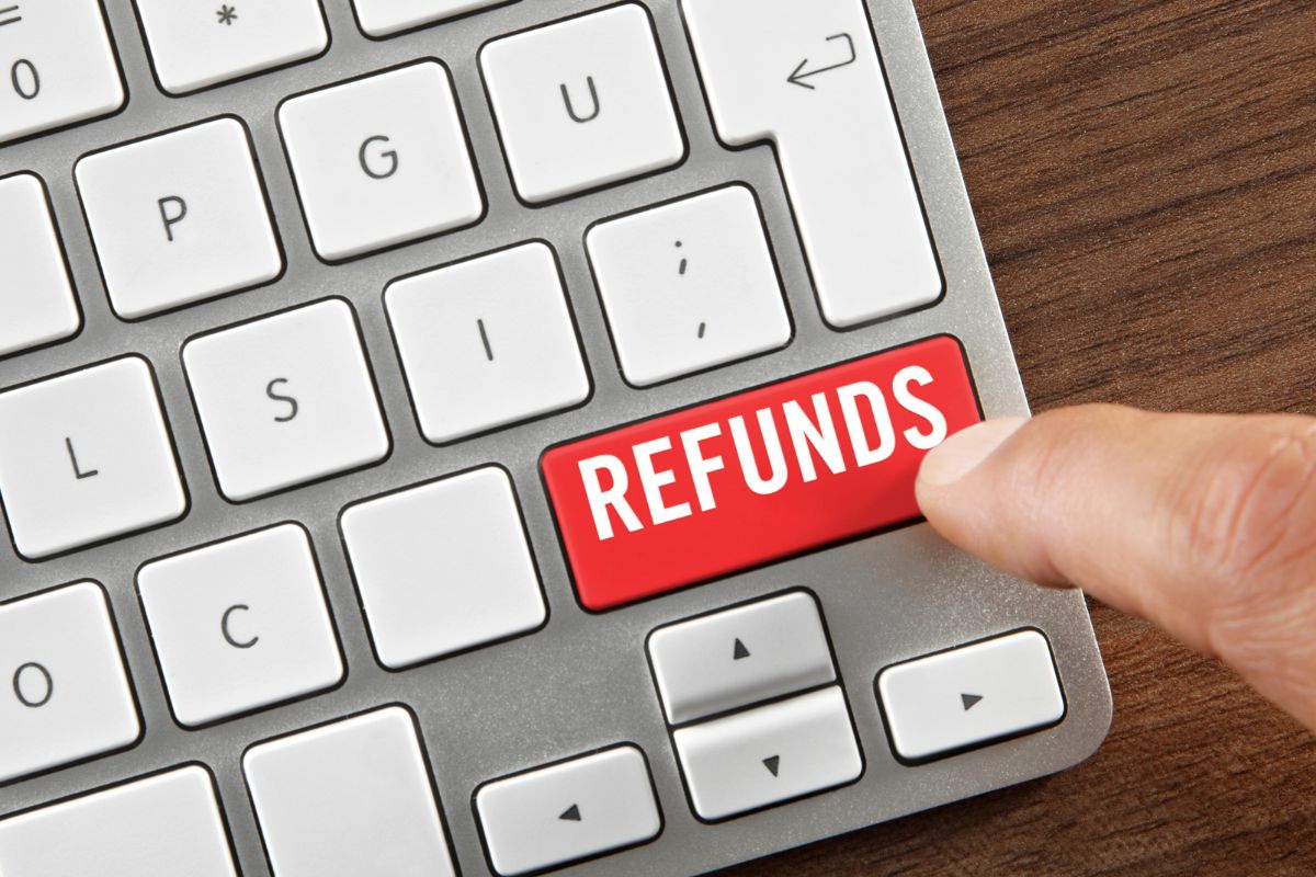 Auto insurance refund - Refunds keyboard