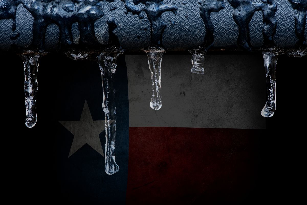 Frozen Pipe - Texas Flag