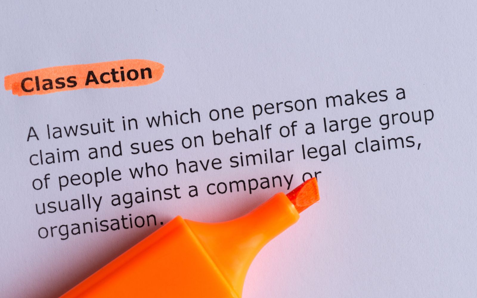 what is a class action lawsuit