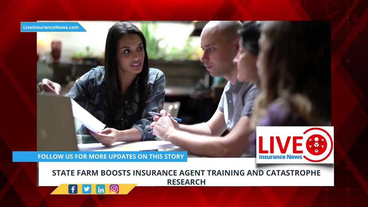 'Video thumbnail for State Farm boosts insurance agent training and catastrophe research'