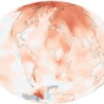 Imaga from Wikipedia Global Warming Map Showing the Hottest Temperatures in the past decade