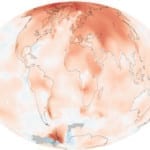 Imaga from Wikipedia Global Warming Map Showing the Hottest Temperatures in the past decade