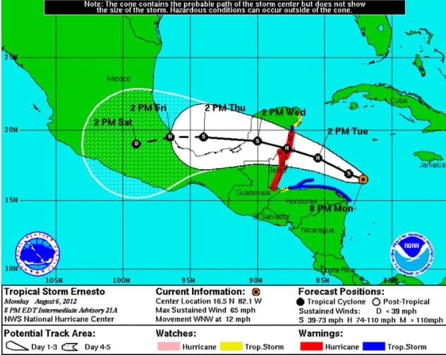 Tropical Storm Ernesto