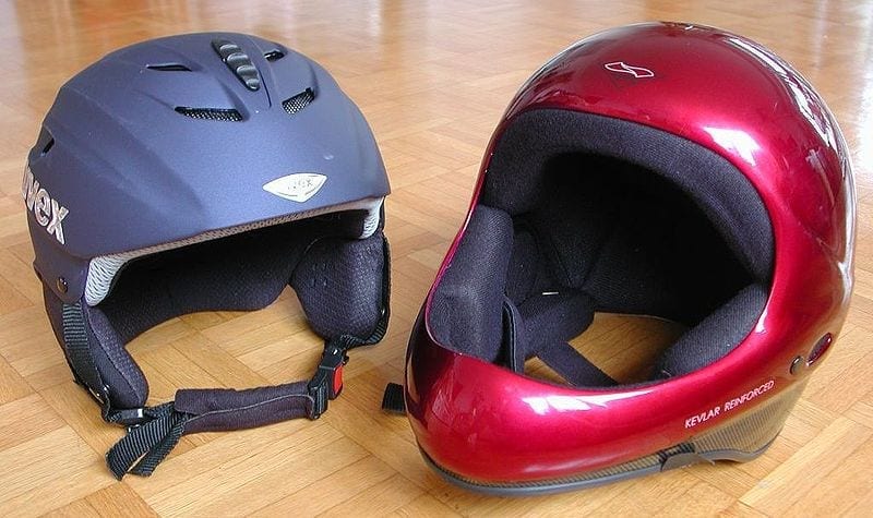 Travel insurance ski helmet