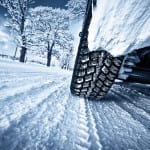 bigstock Car tires on winter road 103356746