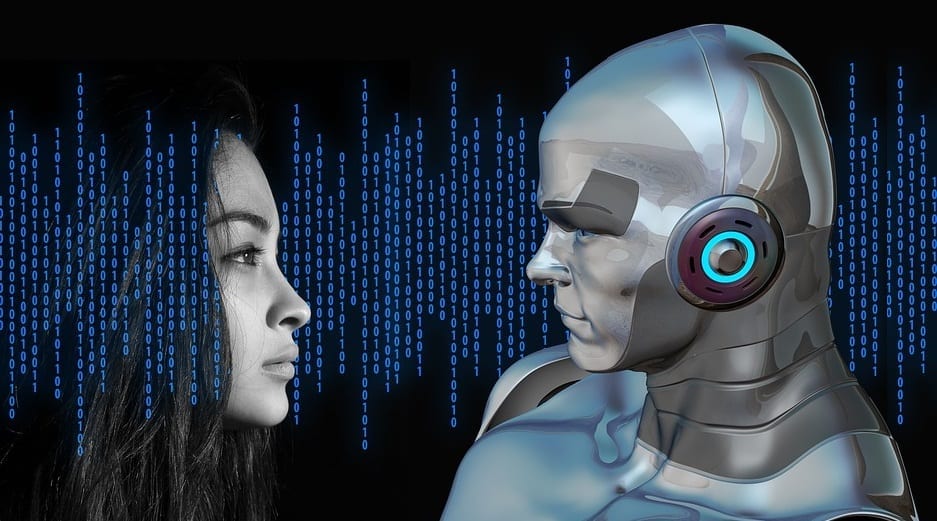 Voice-calling AI - Woman and Robot