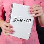 Directors and Officers insurance - Woman Holding #MeToo paper