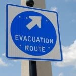 Homeowners insurance coverage - Evacuation Route - Sign