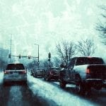 Safest cities to drive -n Cars on roads - snow