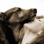 pet health - dog with girl