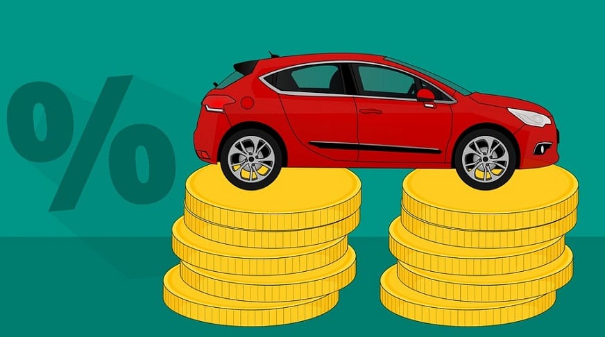 State Farm auto insruance rates - Car on coins