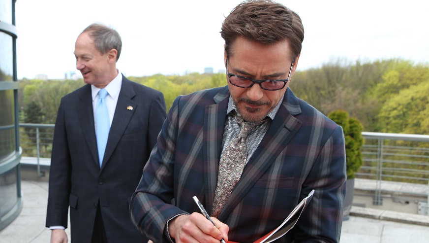 Life insurance start-up - Robert Downey Jr. visits the Embassy