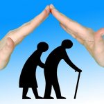 Traditional long term care insurance - Hand over senior citizens