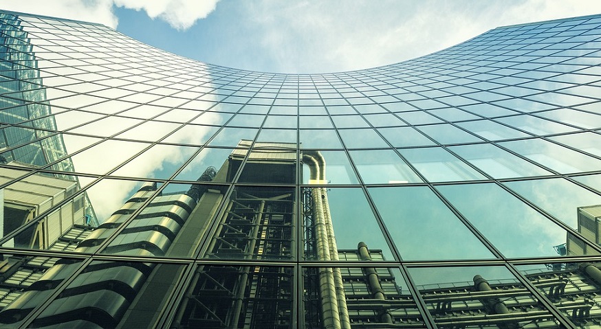 Lloyd’s of London Insurance - Lloyd's building mirrored in other building