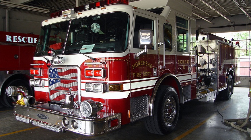 Blue Cross Blue Shield of NC - Fire truck in fire station