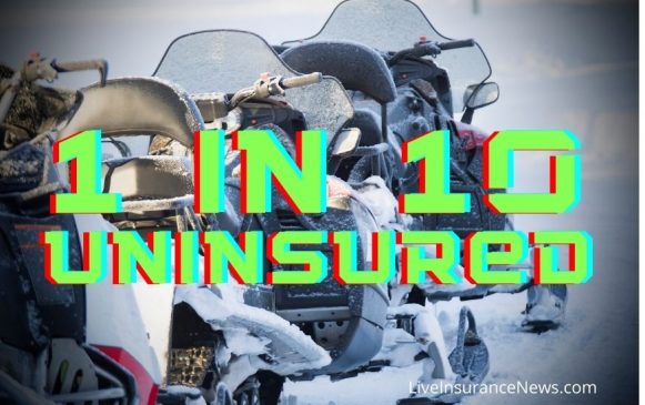 Snowmobile insurance were 1 in 10 are uninsured