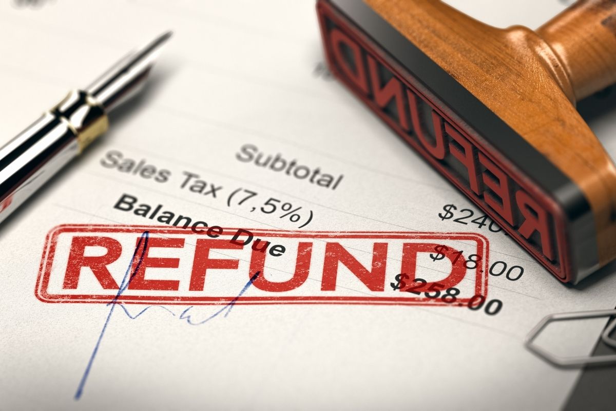 Auto insurance refunds - Refund Stamp