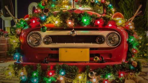 Auto insurance - Car decorated for Christmas