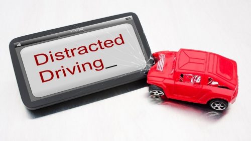 Distracted driving - car crash