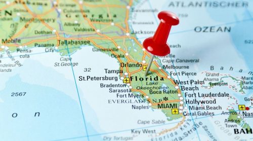 Florida property insurance - Florida on map