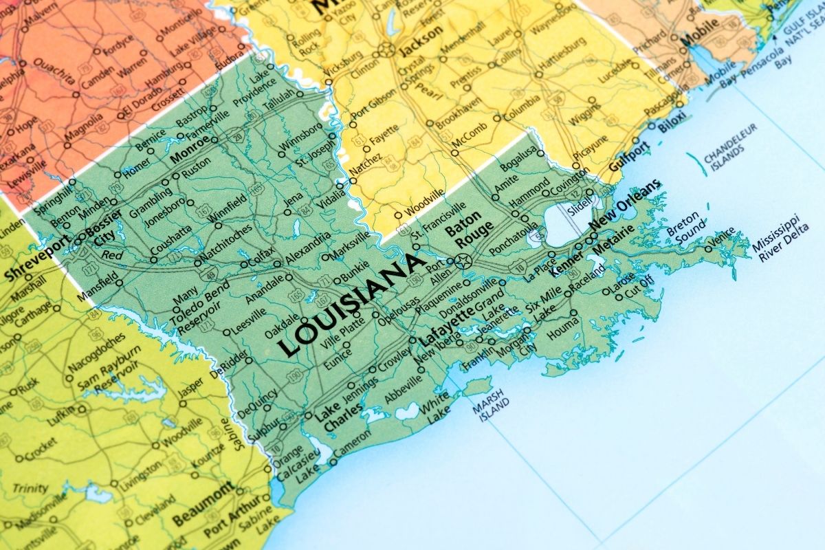 Auto Insurance - Louisiana map