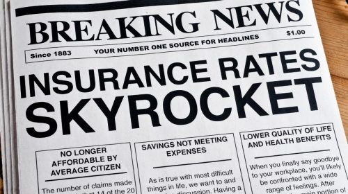 Insurance rates skyrocket - Newspaper