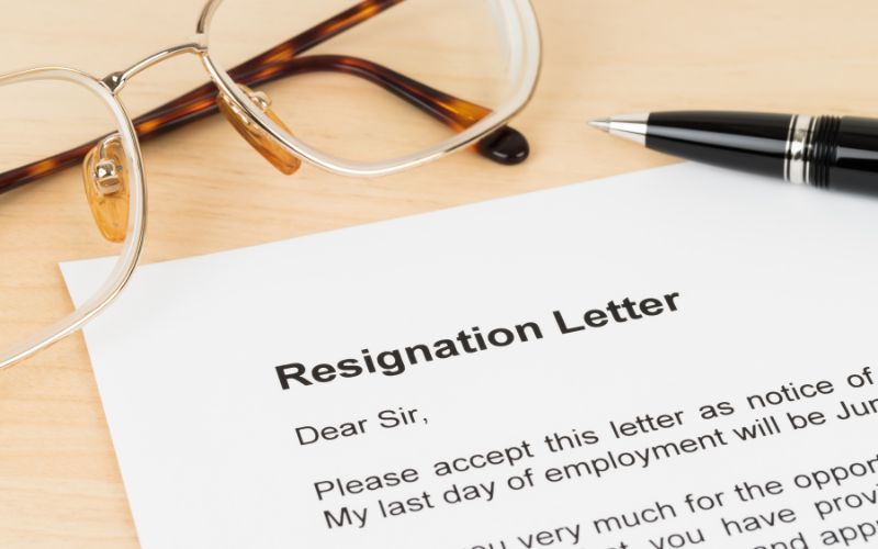 how to quit a job letter