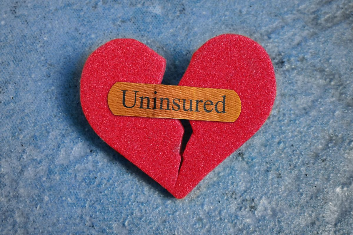 Health insurance - Uninsured - Heart and bandage