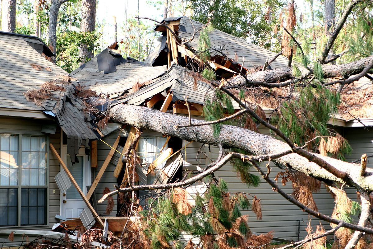 Hurricane Ian - Damage to home from a hurricane