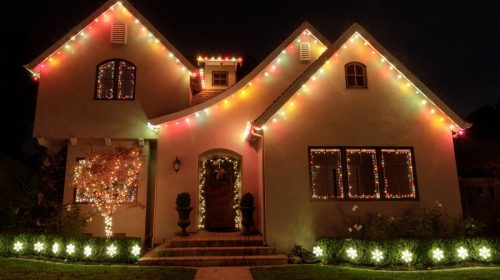 Insurance companies - Holiday lights on house