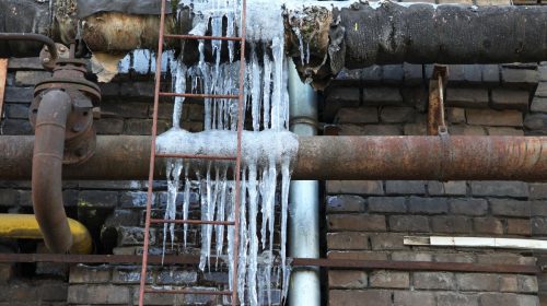 Frozen Pipe Damage on Building