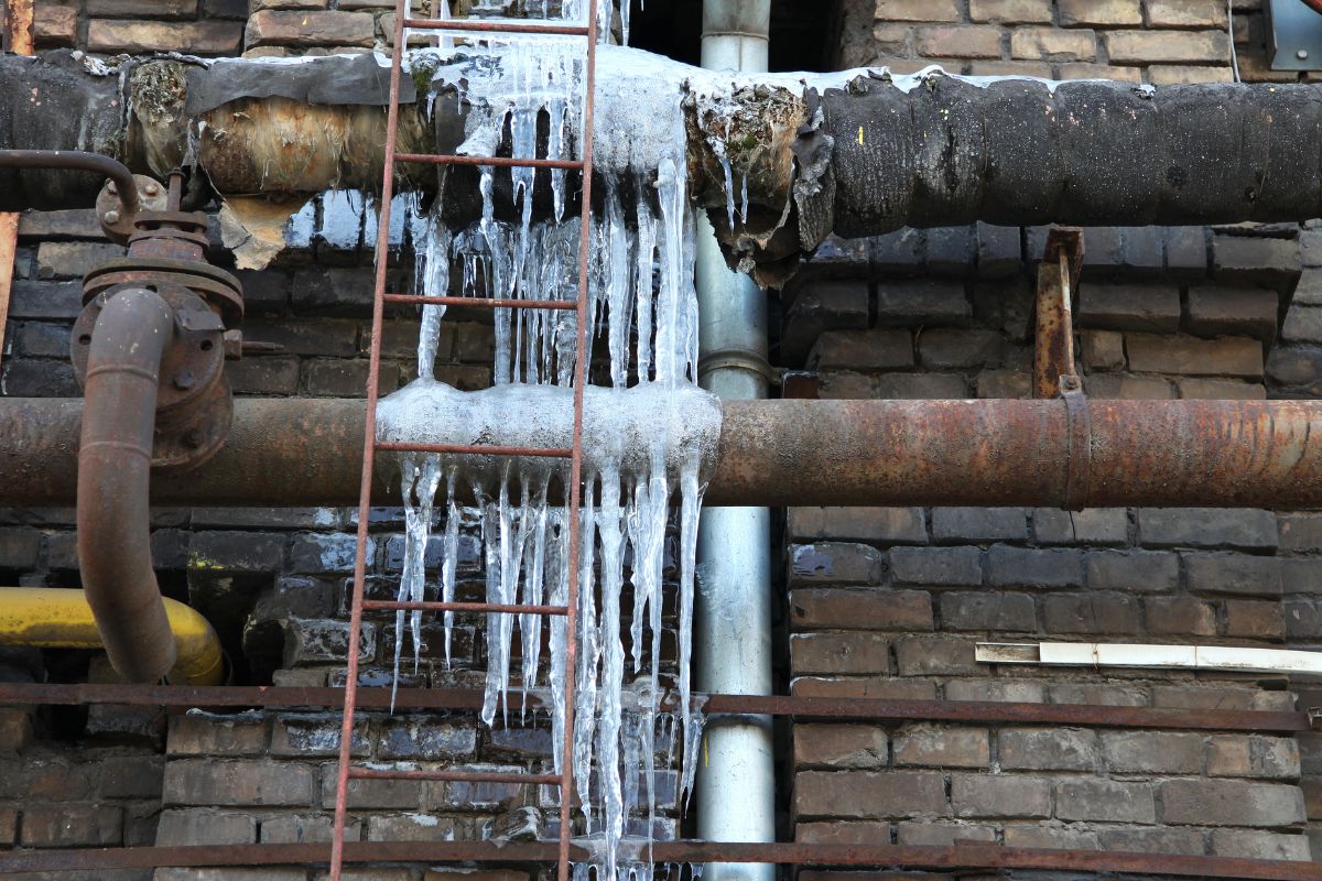 Frozen Pipe Damage on Building