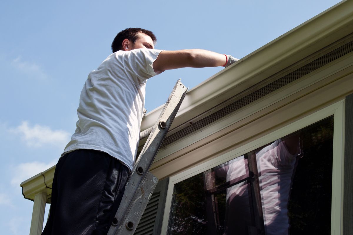 Spring maintenance - Cleaning out gutters