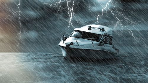 Boat insurance - Boat on stormy water