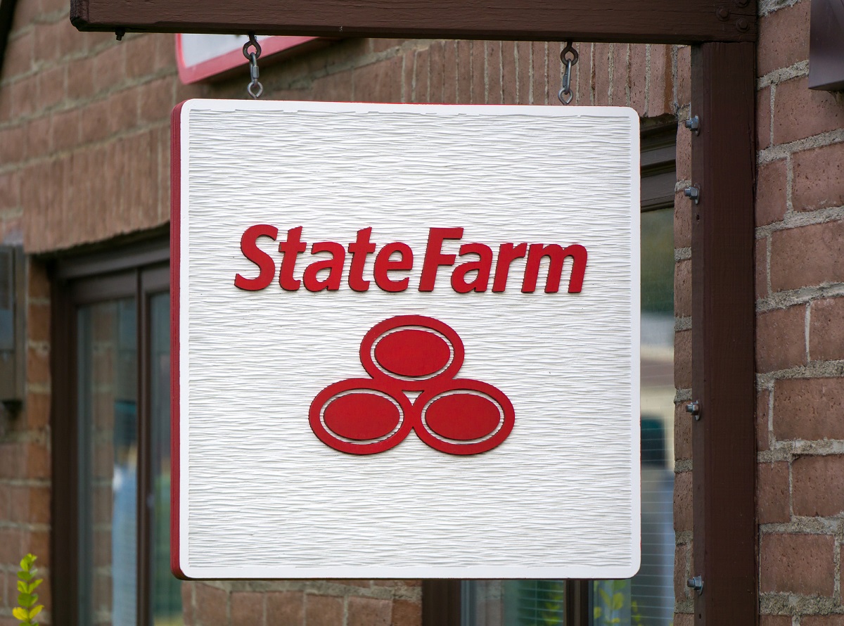 State Farm Insurance company logo on sign